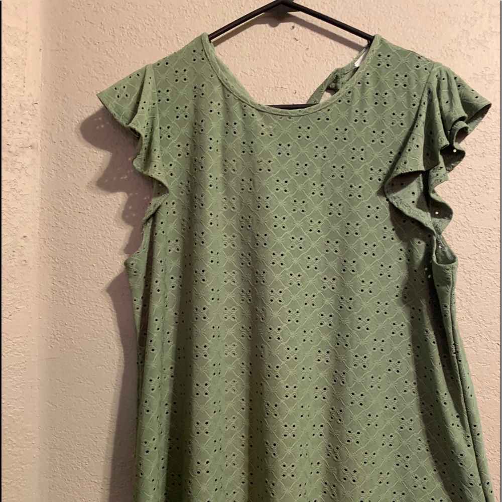 Olive Women’s short sleeve blouse - $13